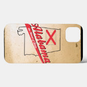 Alabama Heart van Dixie met bruine achtergrond Case-Mate iPhone Case (Achterkant (horizontaal))