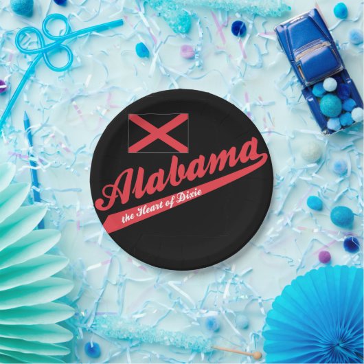 Alabama Heart van Dixie Papieren Bordje (Feest)