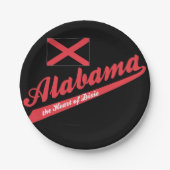 Alabama Heart van Dixie Papieren Bordje (Voorkant)