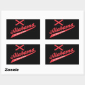 Alabama Heart van Dixie Rechthoekige Sticker (Vel)
