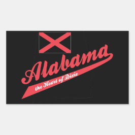 Alabama Heart van Dixie Rechthoekige Sticker