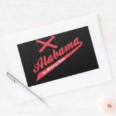 Alabama Heart van Dixie Rechthoekige Sticker (Envelop)