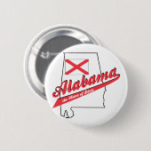 Alabama Heart van Dixie Ronde Button 5,7 Cm (Voorkant /achterkant)