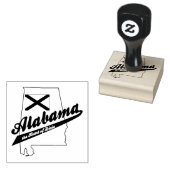 Alabama Heart van Dixie Rubberstempel (Gestempeld)