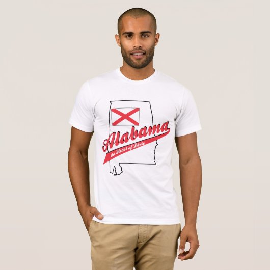 Alabama Heart van Dixie T-shirt (Voorkant volledig)