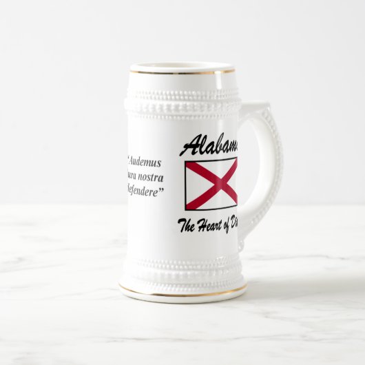 Alabama, het hart van Dixie!  Beer Stein Bierpul (Voorkant rechts)
