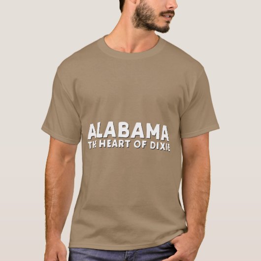 Alabama Het hart van Dixie T-shirt (Voorkant)