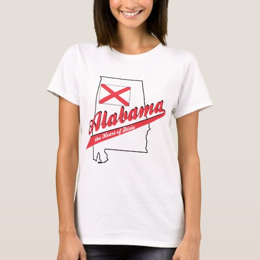 Alabama - Het hart van Dixie T-shirt (Voorkant)