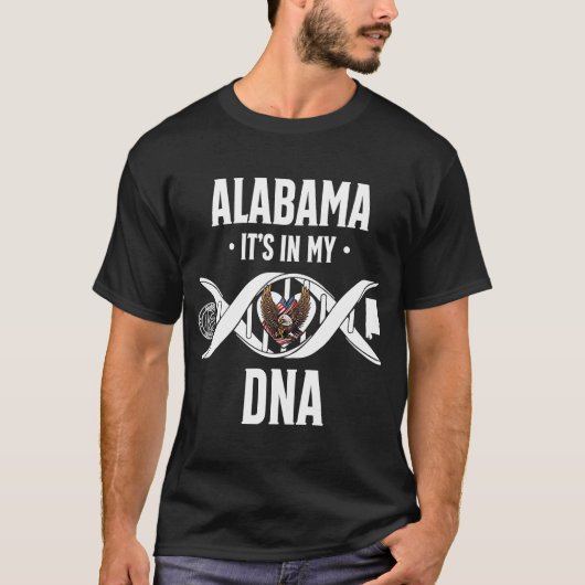 Alabama Het zit in mijn DNA T-shirt (Voorkant)