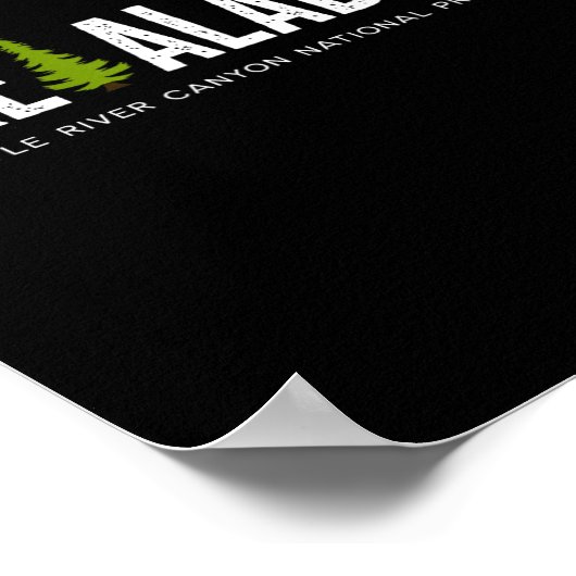 Alabama Hike Little River Canyon Tree Retro Graphi Poster (Hoek)