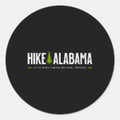 Alabama Hike Little River Canyon Tree Retro Graphi Ronde Sticker (Voorkant)