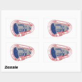 Alabama Hills Bekroop Carabiner Rechthoekige Sticker (Vel)