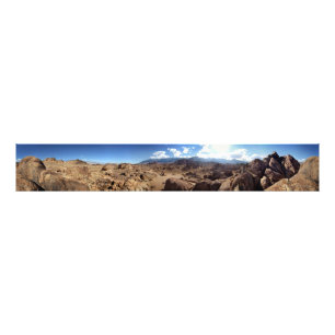 Alabama Hills en de bergen van Sierra Nevada Foto Afdruk