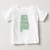 Alabama Home Grown | State-kaart bewerkbare kleure (Voorkant)
