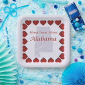 Alabama Home Sweet Home 9" Papieren Bordje (Feest)