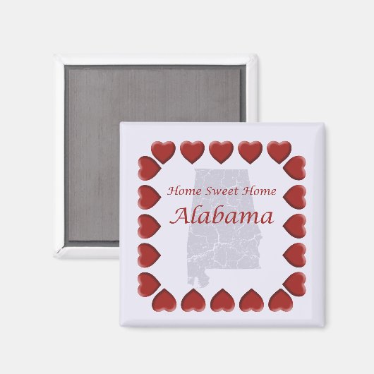Alabama Home Sweet Home Magneet (Voorkant / Achterkant)