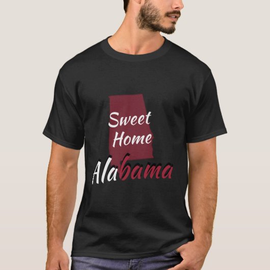 Alabama Home Sweet Home State Pride T-shirt (Voorkant)