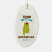 Alabama, Huntsville Map - Home is waar Keramisch Ornament (Rechts)