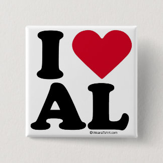 ALABAMA - IK HOU AL - IK HOU VAN ALABAMA VIERKANTE BUTTON 5,1 CM