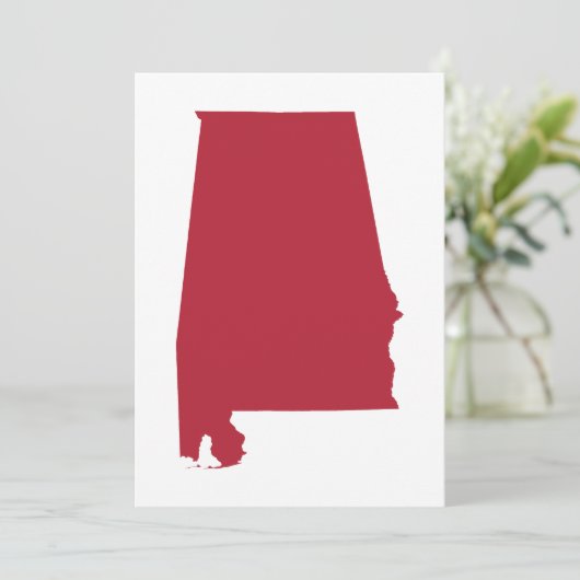Alabama in het rood kaart (Staand voorkant)