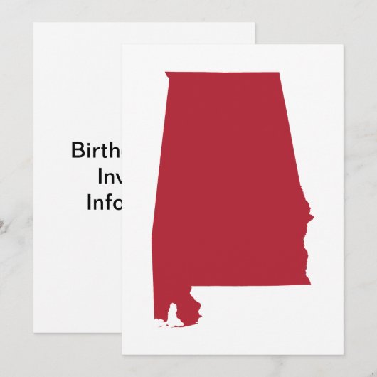 Alabama in het rood kaart (Voorkant / Achterkant)