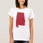 Alabama in het rood t-shirt (Voorkant)