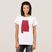 Alabama in het rood t-shirt (Voorkant volledig)