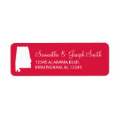 Alabama in wit en rood etiket (Voorkant)