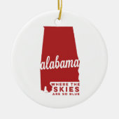 Alabama | Indien de lucht zo blauw is | Crimson Do Keramisch Ornament (Voorkant)