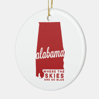 Alabama | Indien de lucht zo blauw is | Crimson Do Keramisch Ornament