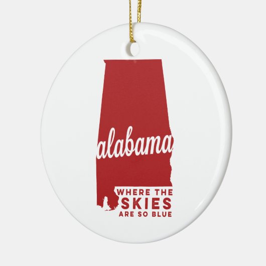 Alabama | Indien de lucht zo blauw is | Crimson Do Keramisch Ornament (Links)