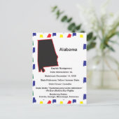 Alabama Informatie Educatief Briefkaart (Staand voorkant)