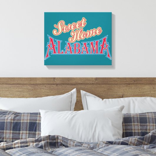 Alabama is thuis canvas afdruk (Insitu (Slaapkamer))