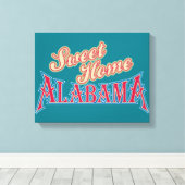 Alabama is thuis canvas afdruk (Insitu (Houten vloer))
