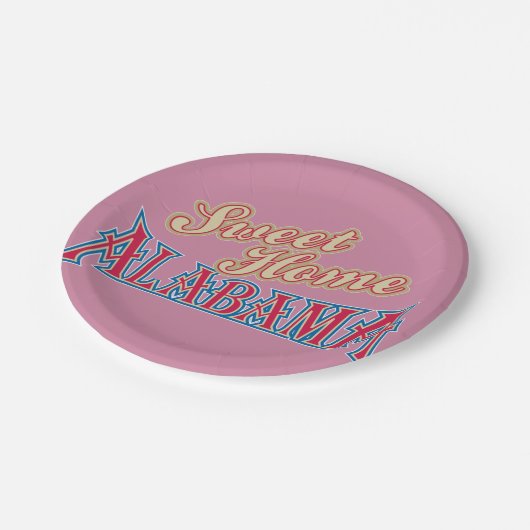 Alabama is thuis papieren bordje (Gekanteld)