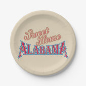 Alabama is thuis papieren bordje (Voorkant)