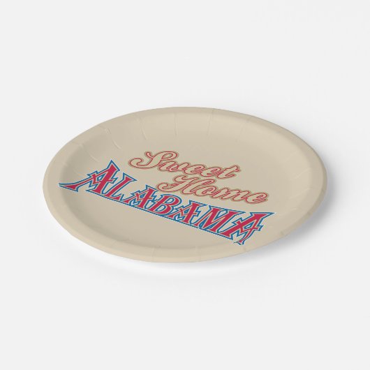 Alabama is thuis papieren bordje (Gekanteld)
