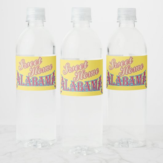Alabama is thuis waterfles etiket (Flessen)