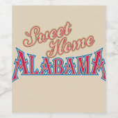 Alabama is thuis wijn etiket (Enkel label)