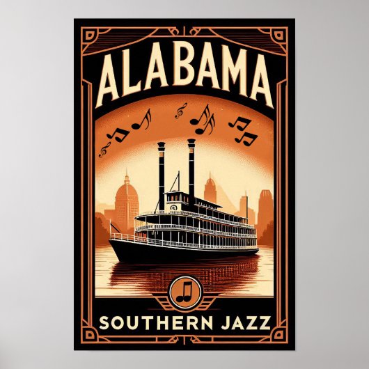 Alabama Jazz Riverboat Poster (Voorkant)