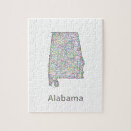 Alabama-kaart Legpuzzel