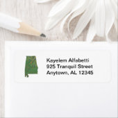 Alabama Kaart Retour Adres Label (Insitu)