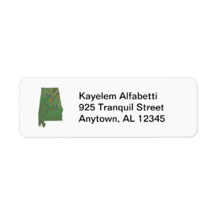 Alabama Kaart Retour Adres Label