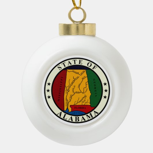 Alabama Keramische Bal Ornament (Voorkant)