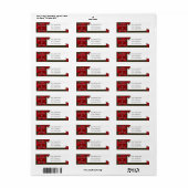 Alabama Kerstmis Poinsettia Return Address Label (Full Sheet)