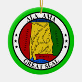 Alabama* Kerstversiering* Keramisch Ornament (Voorkant)