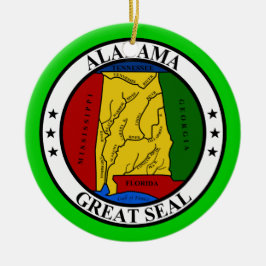 Alabama* Kerstversiering* Keramisch Ornament