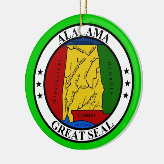 Alabama* Kerstversiering* Keramisch Ornament (Links)