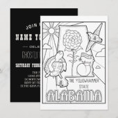 Alabama kleur mij collage kaart (Voorkant / Achterkant)