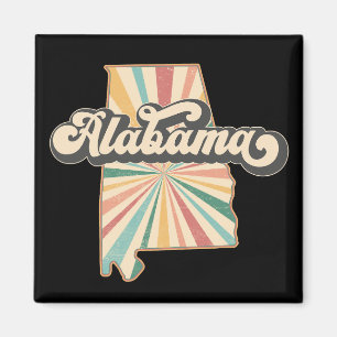 Alabama Kleurrijke Kaart Magneet